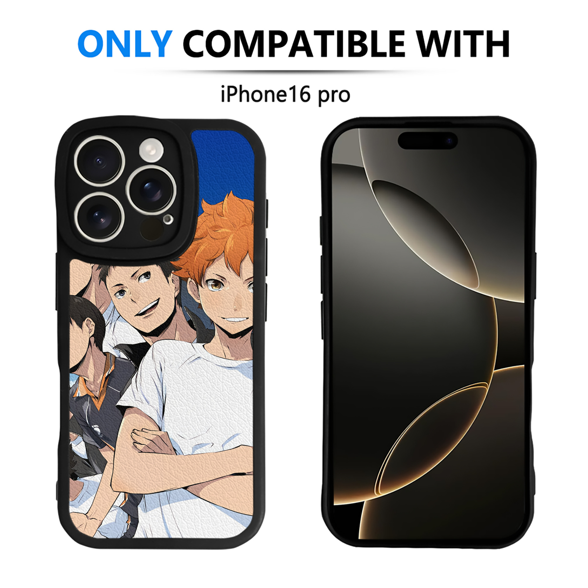 （画像用） ハイキュー!! Haikyu!! 【iPhone 16シリーズ対応】シリコンスマホケース（レザー調） 材質：シリコン